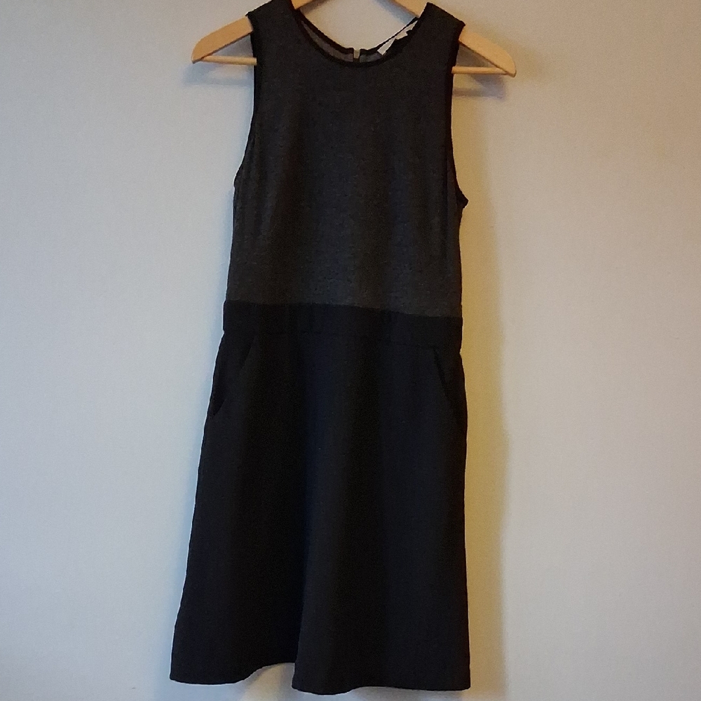 LOFT Dress in Charcoal and Black